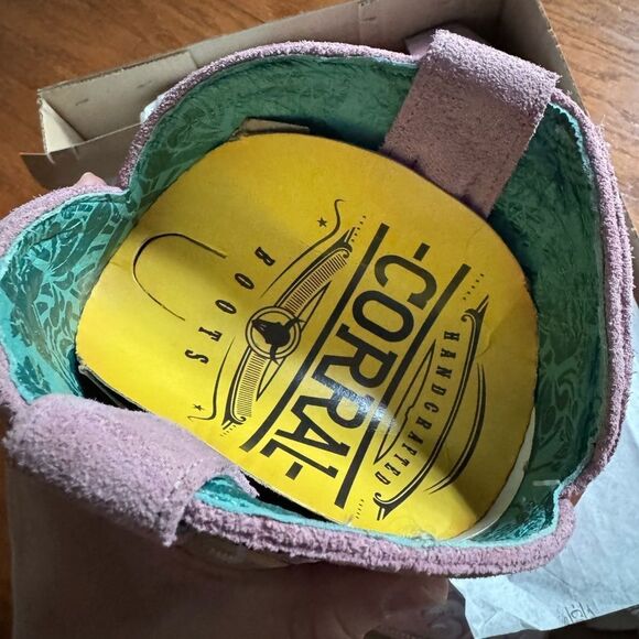 NWT Corral Women's Embroidered Western Boots - Snip Toe Pink Size 7 - Picture 7 of 11